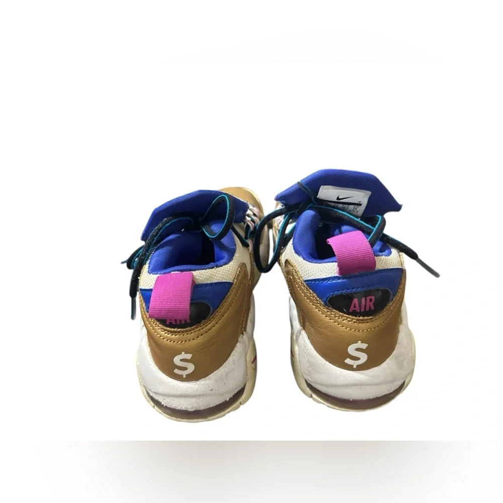 Nike Kids Air More Money GS White Gold‎ and Pink Fuchsia Racer AH5215-101 SZ 6Y